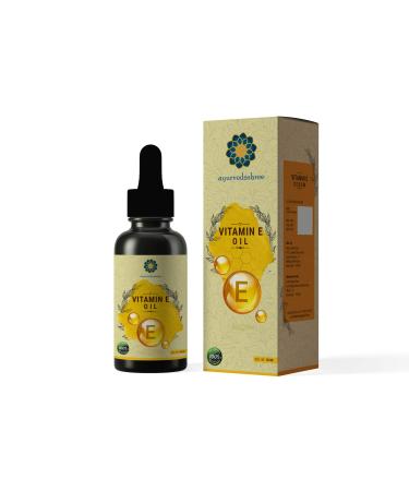 AYURVEDASHREE Vitamin E Oil for Skin and Body 30 ML with Almond Oil  Argan Oil & Grape Seed Oil - Best way to Treat Dry Skin  Scars and Smooth Hairs