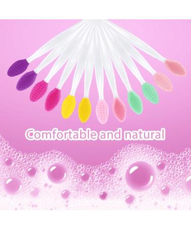 Lusofie 12 Pcs Double Sided Silicone Lip Scrub Brush Set for Exfoliation and Lip Lightening - For Men, Women, and Girls - Buy Online on GoSupps.com