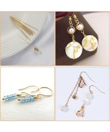 2000Pcs Assorted Head Pins Set for Jewelry Making - DIY Craft Kit with Ball, Flat, and Eye Pins in Silver and Gold - Buy Online on GoSupps.com