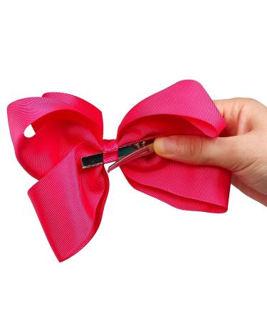 ALinmo 30 Colors 6 Inch Grosgrain Ribbon Bows for Girls | Hair Alligator Clips Accessories for Babies, Kids, Teens - Buy Online on GoSupps.com