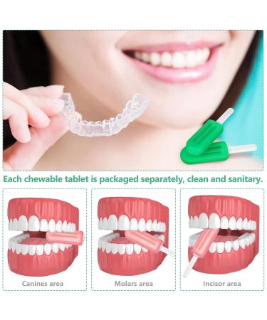 Healifty Chewies for Aligners 6 Pcs - Popsicle-shaped Silicone Chewies with Grip Handles Aligner Chompers Mouth Care Tool (Original Strawberry Mint) Original Strawberry Mint 2 Each - Buy Online on GoSupps.com