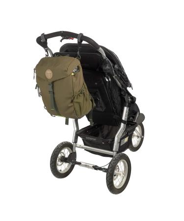 Casual Olive Baby Diaper Backpack with Diaper Pad Stroller Attachment & Bottle Warmer - Water Repellent Outdoor Gear - Buy Online on GoSupps.com