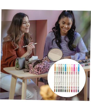 FOMIYES 12 Pcs Waterproof Eyeshadow Green Suit Pencil Eyeshadow Lip Liner Miss Water Proof Liquid Eyeliner - Buy Online on GoSupps.com