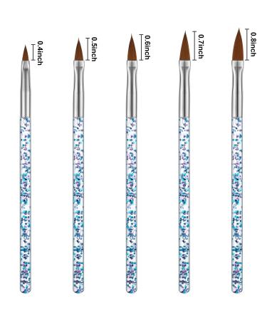 10 Piece 3D Nail Brushes Art Set with Acrylic Rhinestone Handles - Nail Painting Design Pen Brushes for Ombre and Acrylic Nail Art - Buy Online on GoSupps.com