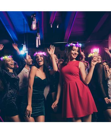 28 Pcs Luminous LED Feather Crown Headband for Women - Glowing Hair Accessories for Wedding, Festival, Party - Buy Online on GoSupps.com