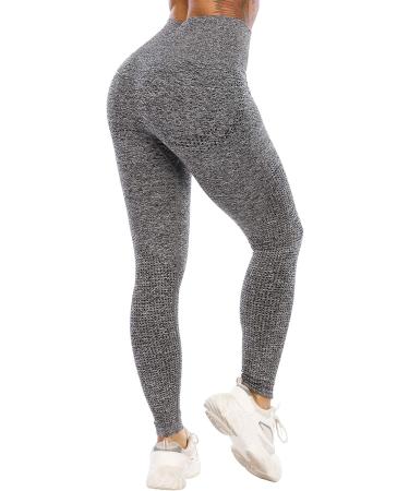 SALSPOR Heart-gray Medium Butt Lifting Gym Scrunch Butt Seamless Leggings for Women | Workout Leggings - Buy Online on GoSupps.com