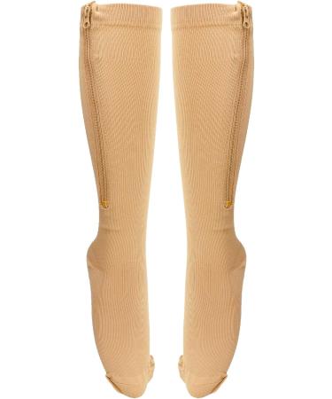 Shop Penrux Compression Socks with Zipper - 15 20 mmHg Medical Support Socks for Ultimate Comfort & Skin Protection - Buy Online on GoSupps.com