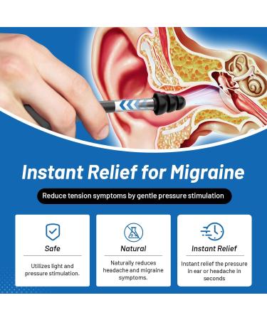 Ear Pressure Relief Suction Device - Instant Inner Ear Tension Relief for Migraines Tinnitus & Travel Discomfort | Safe Portable & Effective Ear Wax Removal Tool (1pack) - Buy Online on GoSupps.com