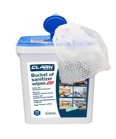 Disinfecting & Sanitising Alcohol Wipes Large Soft & Odourless for TV Toys Door knob Food Areas or Toilet Certified to Kill 99% Germs under 1 min (375 wipes/bucket)
