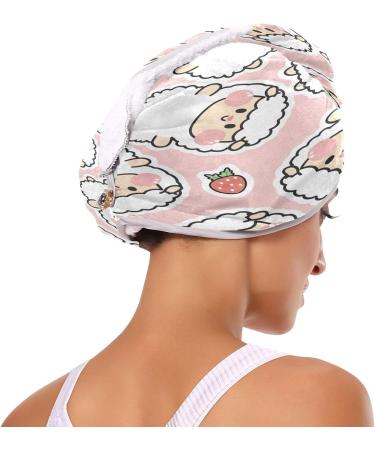 Carrot Lamb Dry Hair Cap Set | 2 Piece Quick Drying Towel & Button Headband | Super Absorbent & Comfortable - Buy Online on GoSupps.com