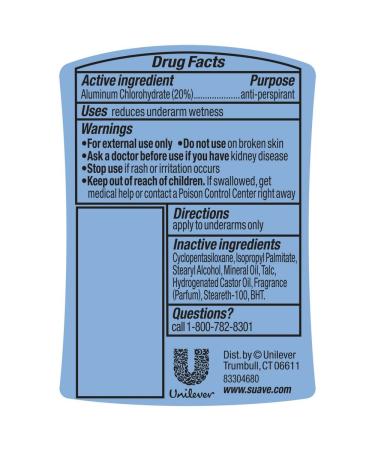 Suave Deodorant 2.6oz 24Hr Powder Invisible Solid (76ml) - 2 Pack - Buy Online on GoSupps.com