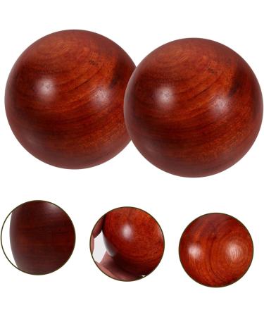 Ultechnovo 4-Piece Handmade Baoding Balls - Wooden Hand Training Balls for Finger Strength - Red Sandalwood with Large Fruits - Buy Online on GoSupps.com