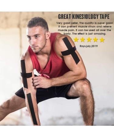 (3 Pack) Kinesiology Tape - Waterproof Muscle Tape for Athletes - 2 Inch x 16.4 Ft - Brown - Buy Online on GoSupps.com