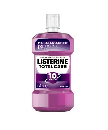 Listerine Bain de Bouche Quotidien Total Care (bouteille de 250 ml) Soin bucco-dentaire protection mail 10 b n fices en 1 Haleine fra che durable 250 ml (Lot de 1)