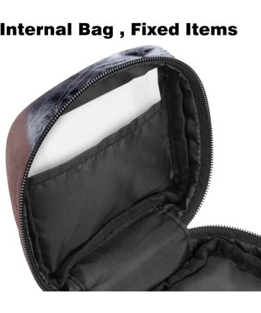 Menstrual Pad Bag with Zipper | Gray Cat Ladies Napkin Pouch | Tampon Collection Bag for Women & Girls - Shop Now! - Buy Online on GoSupps.com