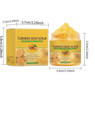 Turmeric body scrub with shea butter and Dead Sea salt mild moisturizing body polish for smooth deep cleansing and nourishing skin care for women and men 1 Pieces - Buy Online on GoSupps.com