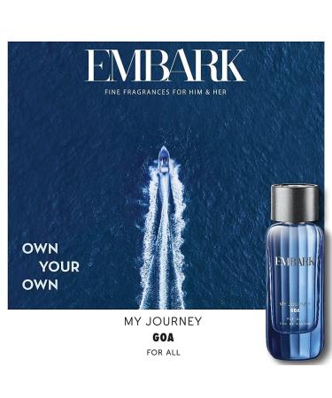 EMBARK My Journey Goa Liquid Perfume For Men & Women Unisex Premium Aquatic Fragrance Eau De Parfum - 100 Ml - Buy Online on GoSupps.com