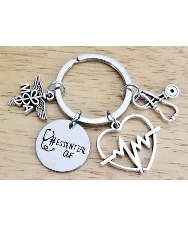 Kit's Kiss Medical Assistant Keychain - Ideal Graduation Gift for Nurses & Medical Students | Stethoscope Syringe & Caduceus Design Essential AF - Buy Online on GoSupps.com