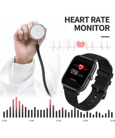 Fitness Tracker with Blood Pressure, Heart Rate, and Oxygen Monitor - Sleep & Activity Pedometer for Men and Women in Black - Buy Online on GoSupps.com
