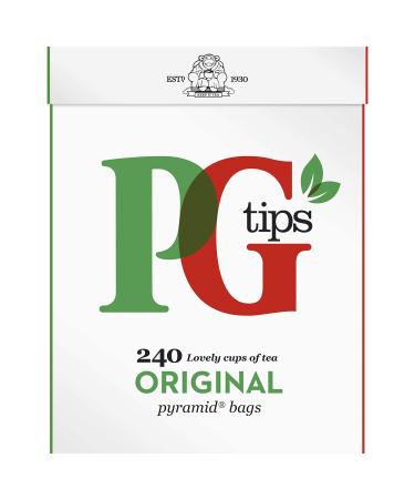 PG Tips Black Tea, Pyramid Tea Bags, 240-Count Box (Pack of 2)