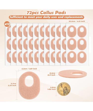 Shynek 72 Pcs Callus Pads - Self-Adhesive Felt Callus Cushions for Pain Relief - Corn Pads for Men & Women - Beige Oval Shape Foot Care - Buy Online on GoSupps.com