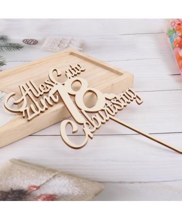 Golddrock 18th Birthday Cake Topper & Deco | Perfect Decorations for Boys & Girls | Elegant 18th Birthday Party Supplies - Buy Online on GoSupps.com