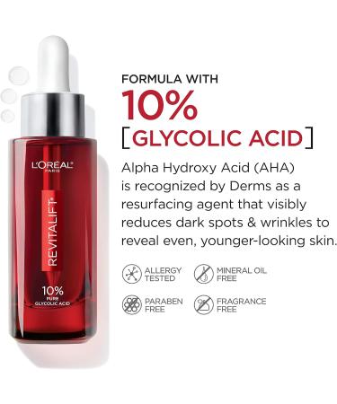 L Or al Paris Glycolic Acid Face Serum Revitalift Triple Power LZR & 12% Pure Vitamin C Face Serum + Vitamin E + Salicylic Acid - Buy Online on GoSupps.com