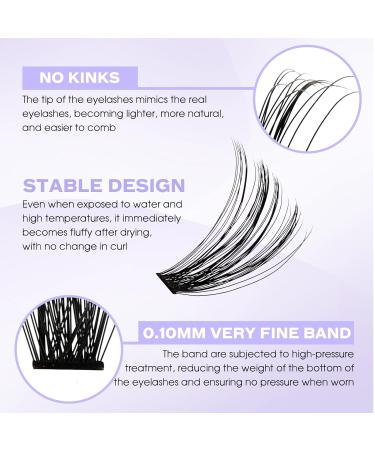 Buy Individual Eyelashes - 240 PCs DIY Cluster Eyelash Curl Mix 16-20mm for Extensions at Home - Buy Online on GoSupps.com