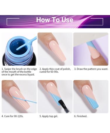 Mirror Effect Gel Nail Polish color for girls Metalic Liner gel polish for women girls gift with thin brush nail polish water proof (Flashing Reflective-04) - Buy Online on GoSupps.com