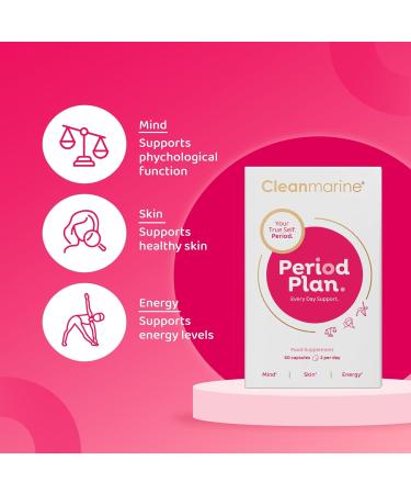 Cleanmarine Period Plan - Natural Hormonal Support for Women - 60 Capsules - Buy Online on GoSupps.com