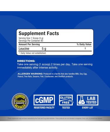 ALLMAX Leucine 400g - Boost Protein Synthesis Preserve Lean Muscle & Enhance Recovery - 80 Serve Best for Muscle Growth - Buy Online on GoSupps.com