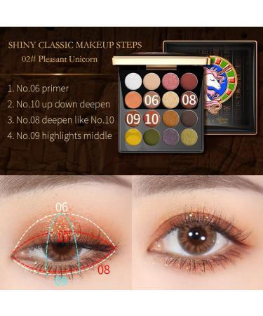 GECOMO Eyeshadow Palette - 16 Color Makeup Palette for Eyes - Glitter, Shimmer, Matte - Long Lasting & Waterproof - Perfect Gift for Women - Buy Online on GoSupps.com