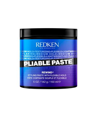 Redken Pliable Paste Flexible Hold Styling Paste | For All Hair Types | Adds Lightweight, Flexible Texture & Moisture | Medium Hold | 5 Oz
