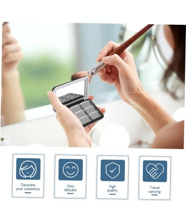 FOYTOKI 1pc Eye Shadow Box Refillable Lipstick Container Fillable Eyeshadow Container Refillable Blusher Container Travel Makeup Plate Travel Eyeshadow Container Makeup Supplies 11x7.4cm Black - Buy Online on GoSupps.com
