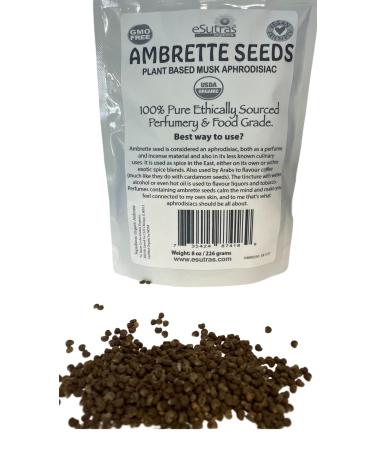 Ambrette Seed Musk Scent Abelmoschus Moschatus Vegan Botanical Natural Cruelty Free Deer Musk Grind Seed to Release Aroma 8 oz