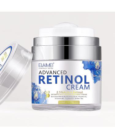 Retinol Cream for Face with 2.5% Retinol & Hyaluronic Acid Natural Anti Aging & Wrinkle Day & Night Face Cream for Women and Men Brighten Hydrate and Plump Skin for All Skin Types - Buy Online on GoSupps.com