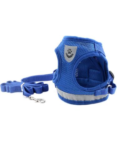 Ranphy Cat Dishes & Harness Set - Breakproof Leash Soft Fabric for Small Cats & Puppies - XS Blue - International Shipping - Buy Online on GoSupps.com