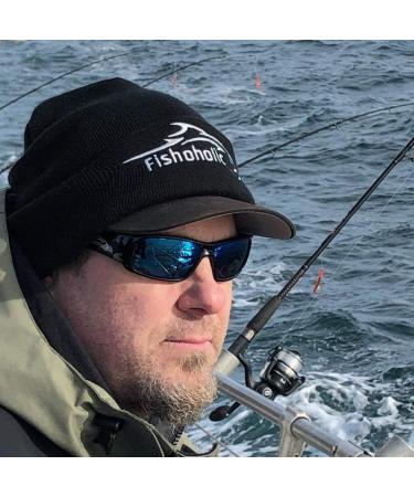 Fishoholic Polarized Fishing Sunglasses -5 Color Options- w Case Pouch UV400 Fishing Gift Gloss Black Blue Mirror - Buy Online on GoSupps.com