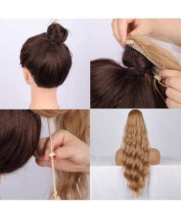 Ponytail Extension Synthetic Ponytail Extensions for Women Long Wavy Fluffy Synthetic Ponytail Hairpiece Natural Soft Ponytail Hair Extension(Bruin) - Buy Online on GoSupps.com