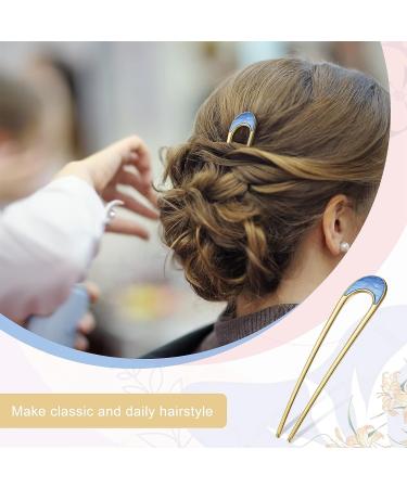 22-Piece Metal U-Shaped Hairpin Set for Women - French Style Chignon Pin Hair Accessories in Gold & Silver - 6 Styles - Buy Online on GoSupps.com