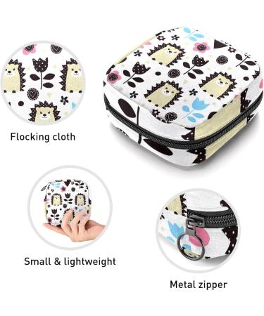 Multicolored Hedgehog Flowing Pocket Menstrual Cup Bag | Portable Tampon & Breastfeeding Holder for Women & Teens | 1 Piece - Buy Online on GoSupps.com
