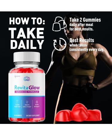 (2 Pack) RevitaGlow Gummies Official Revita Glow Gummys with Apple Cider Vinegar Advanced Skin Health Support Supplement with Premium Beauty Vitamins Revitaglow Women's Health (120 Gummies) - Buy Online on GoSupps.com