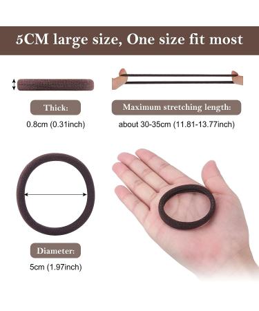 100PCS 2 Dark Hair Ties for Women - Seamless Thick Hair Bands, Elastic Ponytail Holders - No Damage Hair Ties in Dark Colors - Buy Online on GoSupps.com