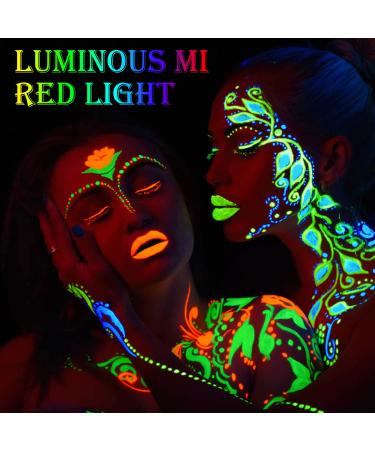 Buy Neon Face Body Paint Sticks Kits - Glow in the Dark DE LANCI Blacklight Reactive Makeup for Adults & Kids - Perfect Blendable Neon Party Supplies in Yellow Red & Green - International Shipping Available - Buy Online on GoSupps.com