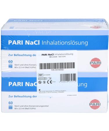Pari-NaCl inhalation solution ampoules 120 pcs. Ampoules PARI NaCl inhalation solution 120 x 2.5ml