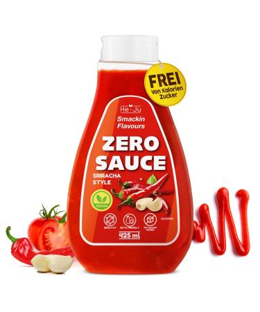 Zero Sauce Sriracha 1x 425ml Light Sauce sans graisse et sans sucre ajout v g talien et sans gluten convient au r gime c to (425 ml (paquet de 1) Sriracha Style)