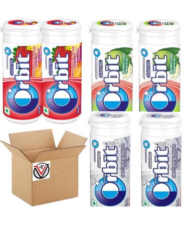 VIMIX Sugar Free Mixed Fruit Raw Mango Sweetmint Chewing Gum Tube 22g - 06 Mixed Flavour Tubes
