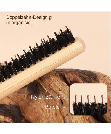 Of Tail And Bristles Natural Bamboo Small Hair Brush For Styling Hair Brush Fine Hair Tail Combs Curler for Detangling Defining and Separating - Buy Online on GoSupps.com