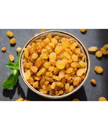 Golden Medium Raisins 500g | whole bleached South African Thompson Seedless grapes | Perfect For Baking Cooking or Snacking - Buy Online on GoSupps.com