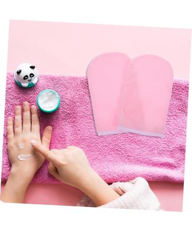 Moufles de Spa Hydratantes en Cire Chaude Taille 25x15 Cm Couleur Rose Bord Blanc Soin des Mains Femmes Usage Spa Mains - Buy Online on GoSupps.com